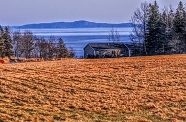 12/30/2022 shot of house on bay in Perry, Maine.